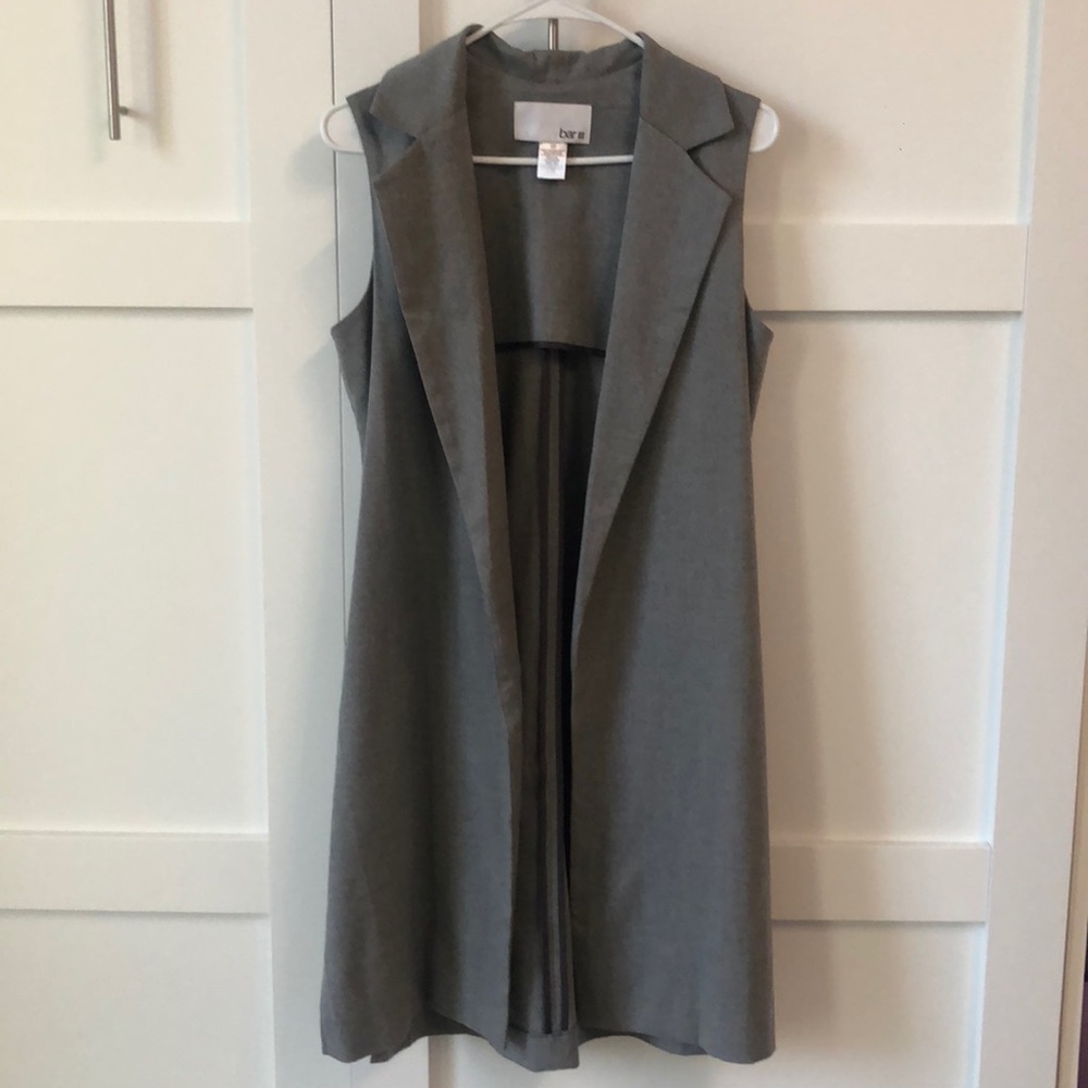 Bar III Sleeveless long Jacket & Blazer